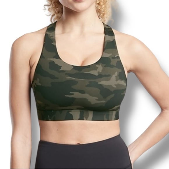 Athleta Other - ATHLETA Ultimate Printed Bra D & DD+ | Plus 1X | Olive Camo